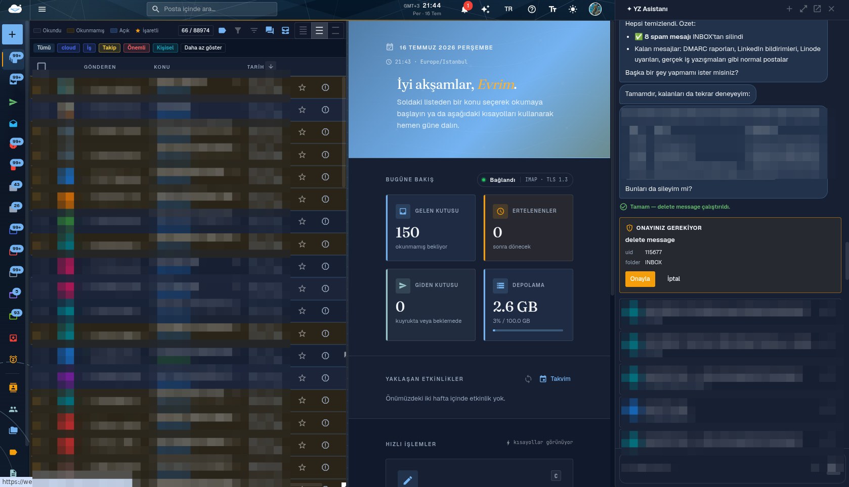 cloud.core.gen.tr Webmail — birleşik gelen kutusu ve yapay zekâ asistanı